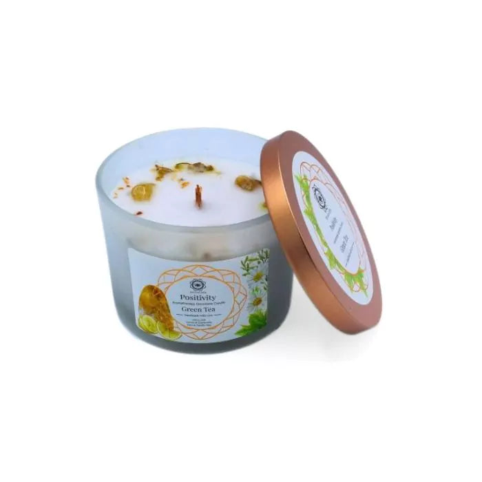 Aromatherapie kaars - Positiviteit - groene thee - 256 g
