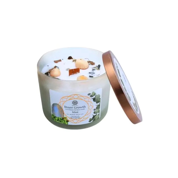 Aromatherapie kaars - inner growht- mint  256g