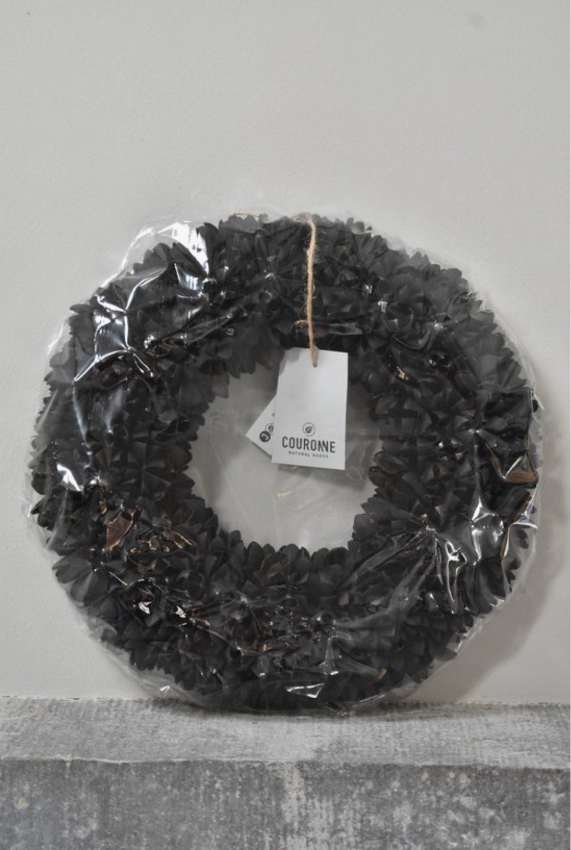 Couronne krans zwart 40cm