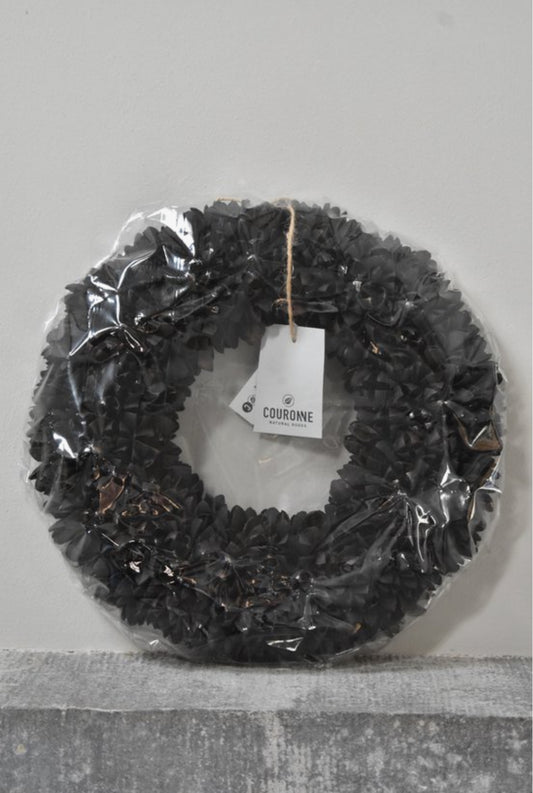 Couronne krans zwart 40cm