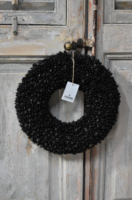 Couronne krans zwart 40cm