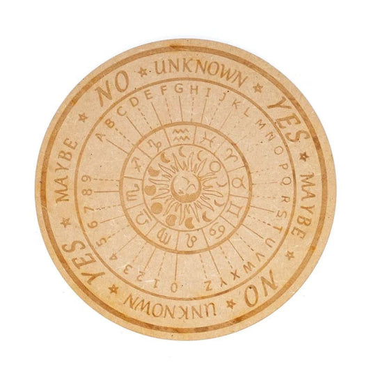 Pendelbord gegraveerde astrologie