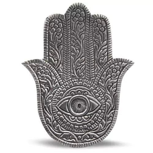 Wierookhouder Hamsa Hand Zilver
